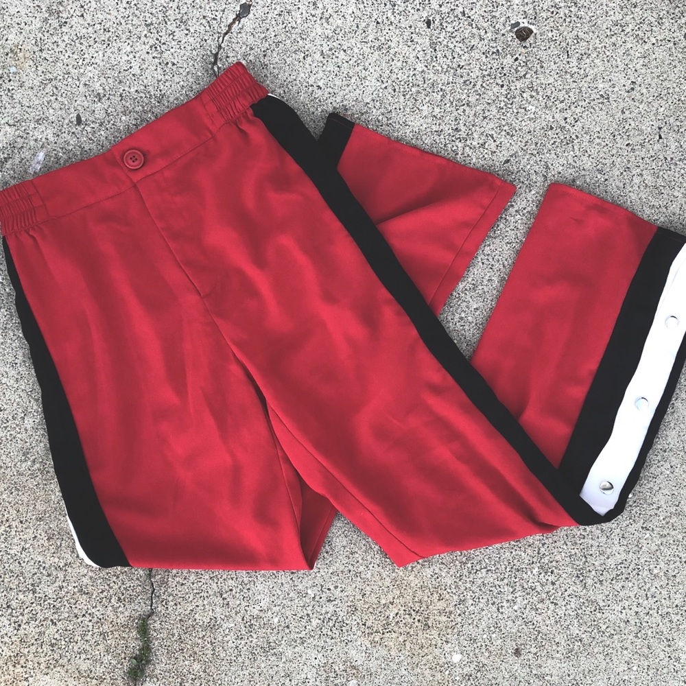 Fashion nova red track pants